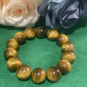 high quality tiger eye quartz bracelet big sizes 16mm beads for women men