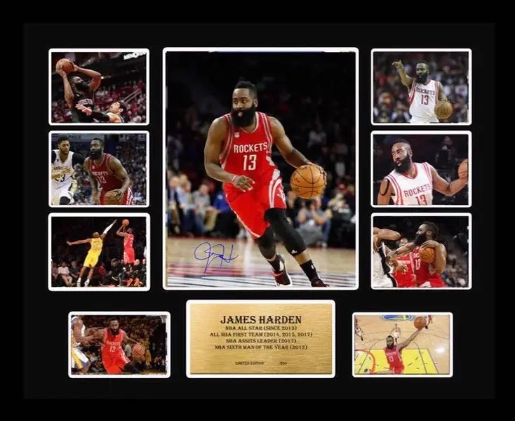 New James Harden Signed Houston Rockets Limited Edition Memorabilia UNFRAMED POSTER