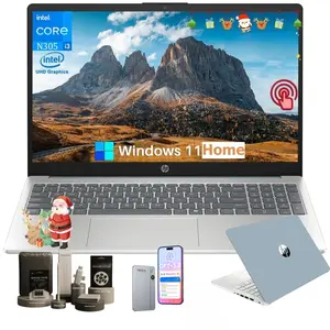 HP 15.6''  Touchscreen Laptop Computer - Windows 11 Home, AI Copilot, up to 32GB RAM + 512GB SSD, 15.6'' FHD Anti-Glare Touchscreen (1920 x 1080), Intel 8 Core i3-N305, Intel UHD Graphics, WiFi-6, Bundle Accessory