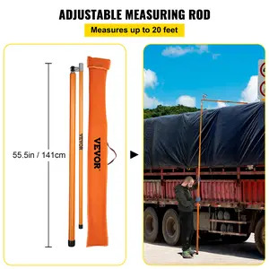 VEVOR Load Height Measuring Stick, 20\' Sturdy Fiberglass Truck Height Stick with Adjustable Pole, Non-conductive Truck Height Measuring Stick with Carrying Bag, Height Stick for Trucks, Car Haulers