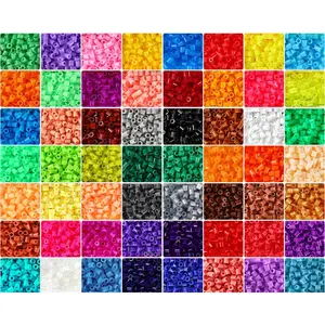 Libima 56000 Pcs 56 Colors Fuse Beads Bulk for Kids Art and Crafts Assorted Iron Beads Set Multicolored for Birthday Gift Bracelet Making Accessories (5mm)