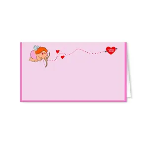 Stonehouse Collection Valentine's Day Table Tent Cards - 25 Cupid Love Guest Seating Name Cards - Party Table Tents - Small Gift Cards
