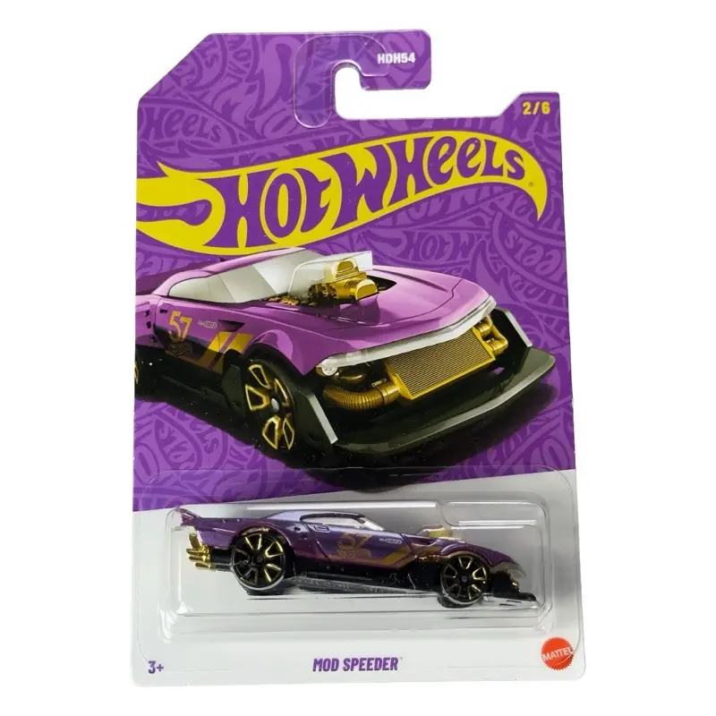 Hot Wheels Mod Speeder 57th Anniversary Purple and gold Mainline 2/6