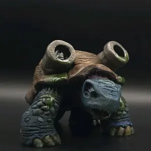 Handsculpted Terrifying Blastoise Pokemon Sculpture 3 Inches Tall Unique Resin Casting Ornaments Handmade Art Display Decor