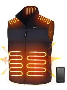 Orrnikko Heated Vest for Men - Stand Heated Collar,With 7.4V 16000mAh Battery Pack, Rechargeable Mens Heated Vest