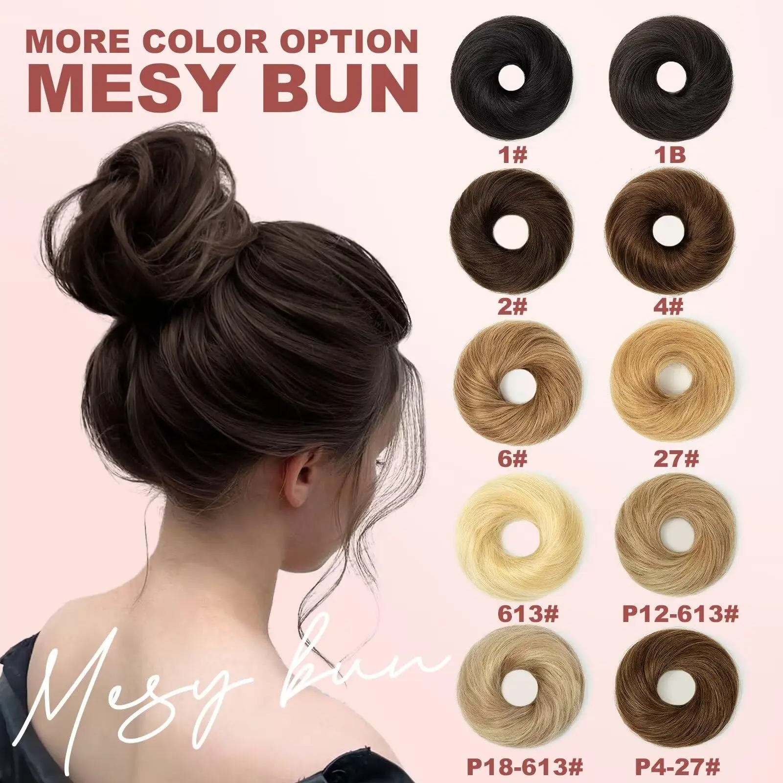 Messy Bun Hair Piece Human Hair  Real Human Hair Natural Curly Chignon Ponytail Fluffy Donut Updo Hair Pieces Messy Hair Bun Scrunchies for Women Brazilian Hair Extension