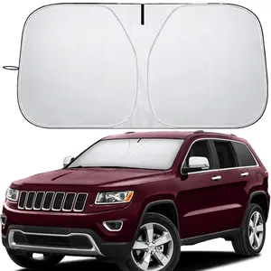 Sun Shade for Car Windshield Foldable Front Window Sun Reflective Fabric Blocks UV Rays and Sun, Automotive Interior Protection for Cars,Trucks, SUVs