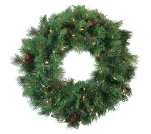 Northlight Prelit Pine Christmas Wreath 24-Inch