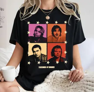 Vintage 5SOS T-shirt, Vintage Band Tee, Music Tour Tee, Gift For Fan