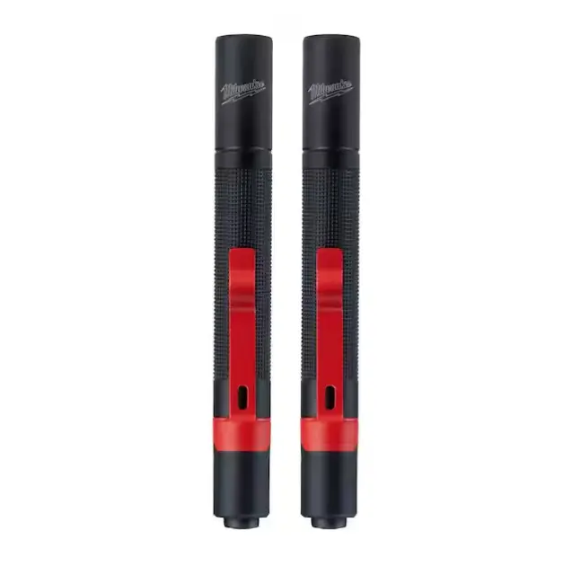 Milwaukee 100 Lumens Aluminum Pen Light with Clip (2-Pack) 2105P