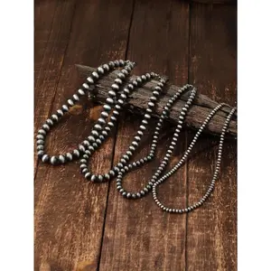 4pcs Western Cowboy Style Vintage Navajo-Inspired Beaded Necklace Set
