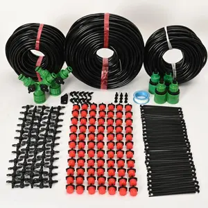 Adjustable Drip Irrigation Kit for Gardens, Easy Install Plant Watering System with Connectors, Irrigation System for Garden