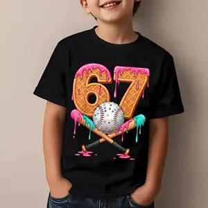 67th Birthday Ice Cream Drip Number 67 Baseball Youth and Adult sweatshirt, youth T-Shirt, Boys & Girls 67 Player Jersey, Funny Viral Outfit, Trending tee, youth clothing, Family shirt, gift for son and daughter, Meme tee, baseball shirt