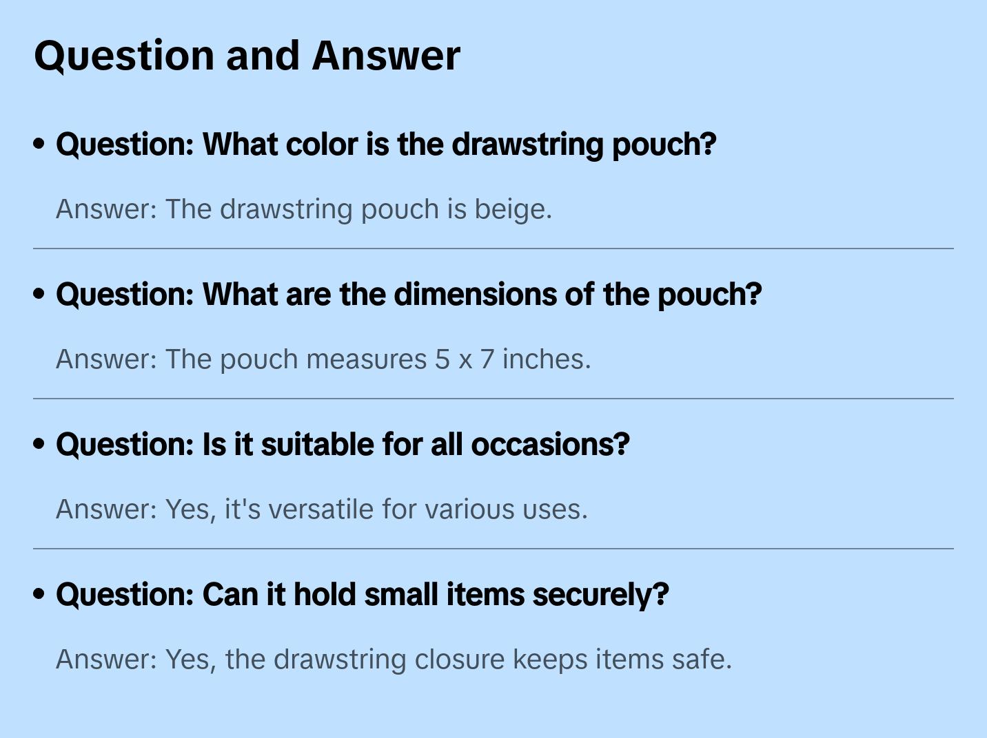 Cloth Drawstring Pouch