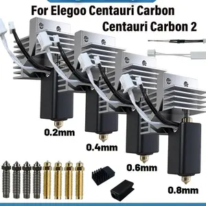 0.2/0.4/0.6/0.8mm Assembled Extruder Hotend Kit for Centauri Carbon/CC2 Nozzle Hardened steel For Centauri Carbon 2 Printhead, 3d printed