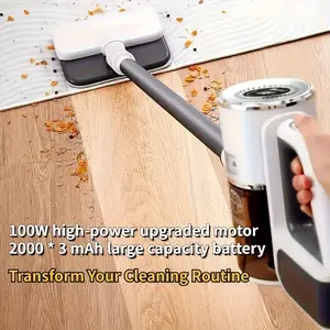Multifunctional high-power cordless handheld vacuum cleaner, with a maximum pressure of 15,000 pascals, three-in-one automatic spiral deep cleaning, suitable for hardwood, ceramic, tile floors, home, and living room cleaning