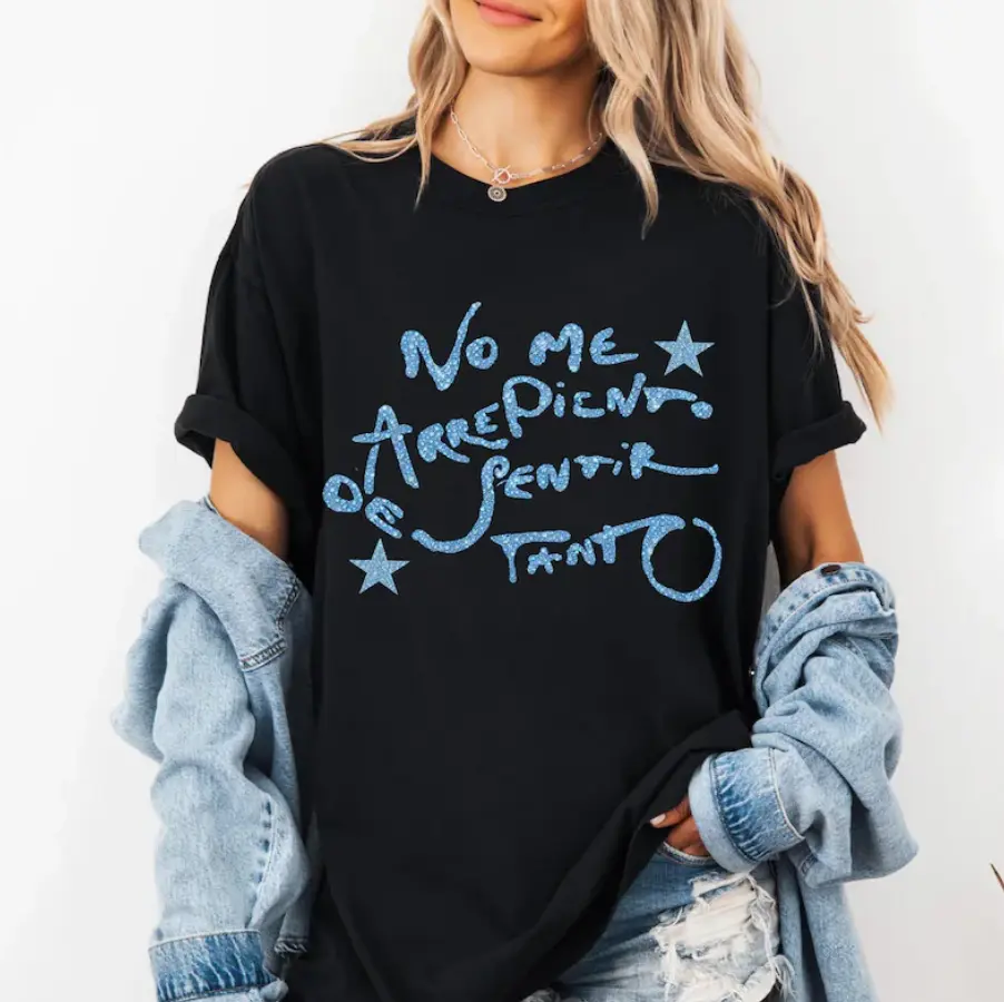 Karol G New Album Shirt, No Me Arrepiento de Sentir Tanto Tee, Reggaeton Fan Shirt, Latin Music Concert Outfit