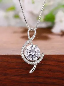 1 PC Charm Cubic Zirconia Single Gem Necklace Pendant For Women For Mother's Day Gift Jewelry