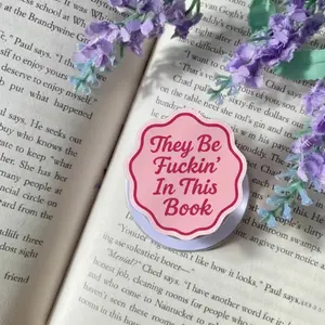 They Be Fckin In This Book Kindle Grip, Stocking Stuffer For Reader Phone Grip, Gift For Book Lover pop socket sticky magnetic mount