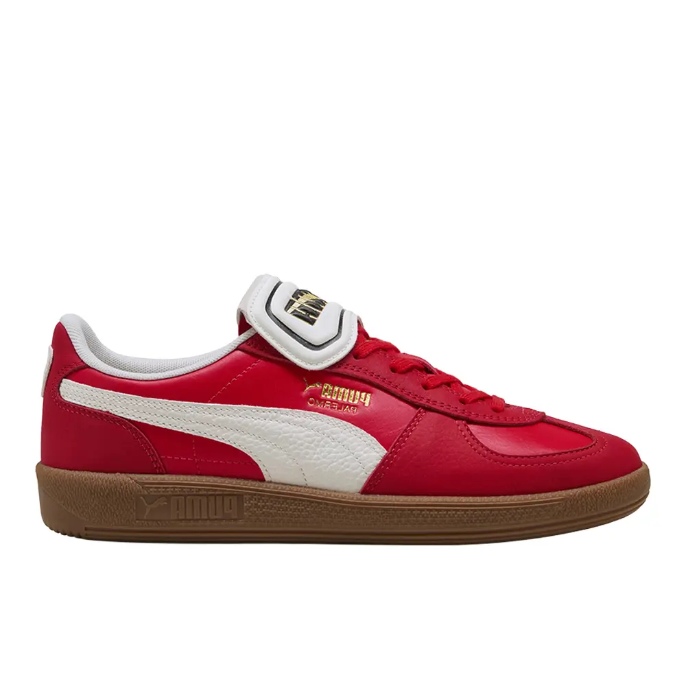 PUMA Mens Palermo Premium Lace Up Sneakers Shoes Casual - Red