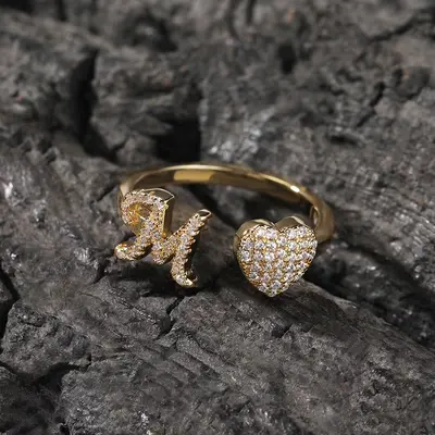 Ring E Initial Gold TikTok Shop