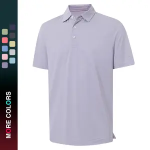 MAELREG Mens Polo Shirts Collared Quick Dry Stripe Moisture Wicking Casual Athletic Golf Polo Shirts for Men Short Sleeve