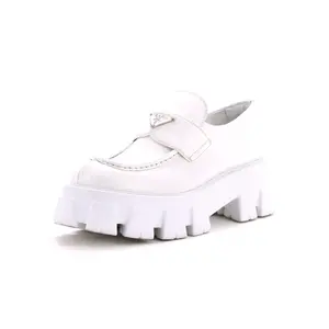 Pre-owned Prada Women's Monolith Loafers Leather by Rebag