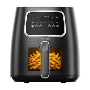 Kitchen Elite 5.5 Qt. Digital Air Fryer 1500W Rapid Air Tech 7-in-1 Modes LED Screen Nonstick Basket 170°F-400°F Temp Control 1-60 Min Timer for 2-4 People