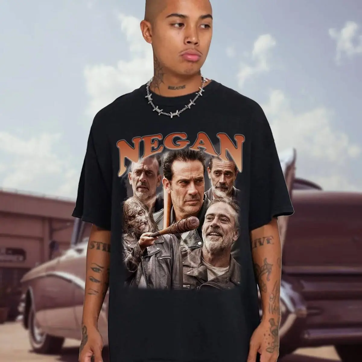 Negan Walking Shirt Negan Vintage Shirt Fashion Cotton Full Colors Full Sizes For Men For Women Lightweight Relaxed Tee Men & Women