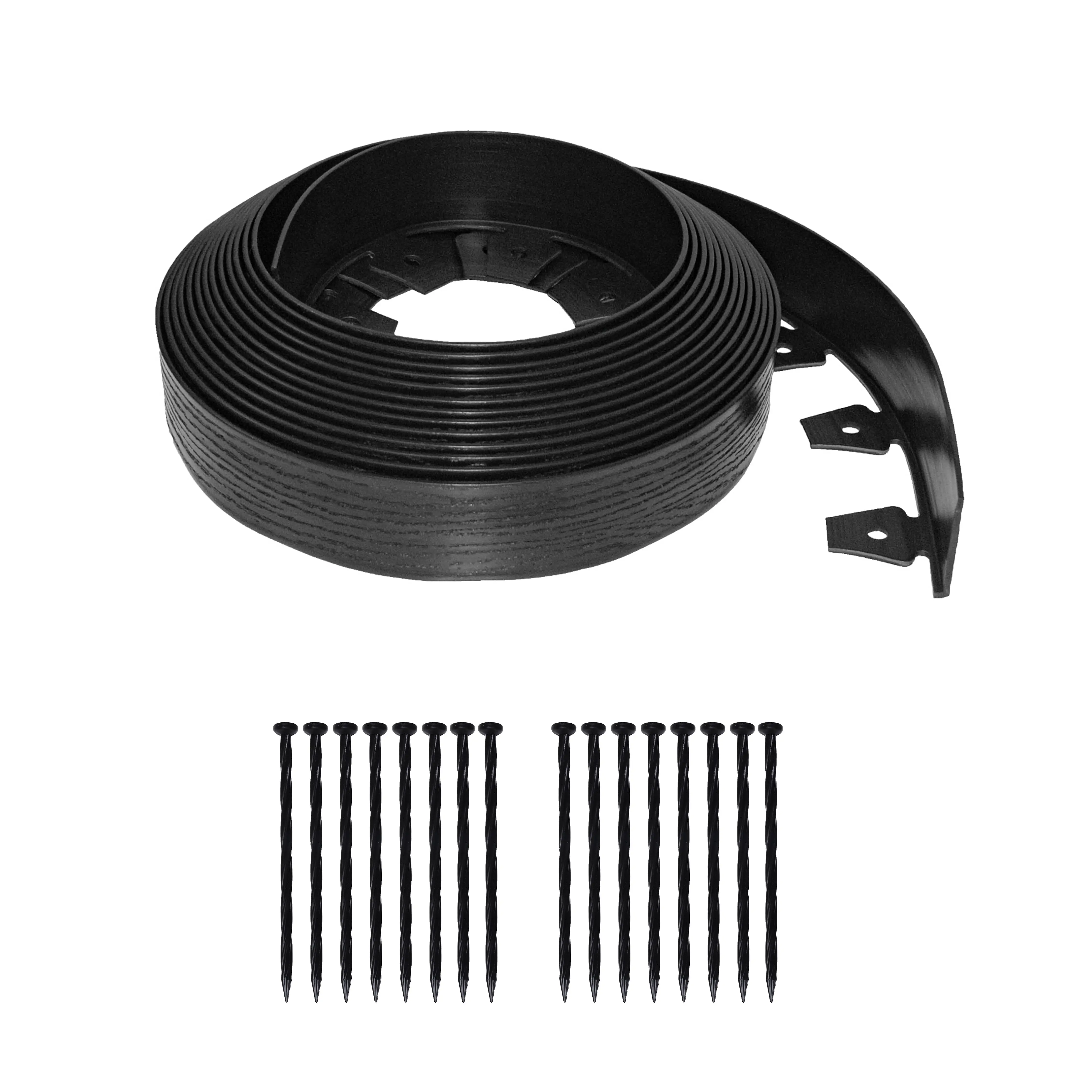Expert Gardener 2.5" x 40' Black No-Dig Landscape Edging Kit