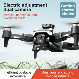 F200 brushless aerial drone electric adjustable dual camera intelligent obstacle avoidance optical flow hovering folding portable high-definition aerial camera holiday gift birthday gift boy gift holiday
