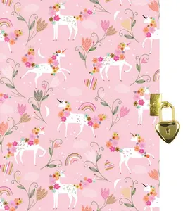 Unicorn Blooms Locking Journal (Diary with Lock) -- , Hardcover