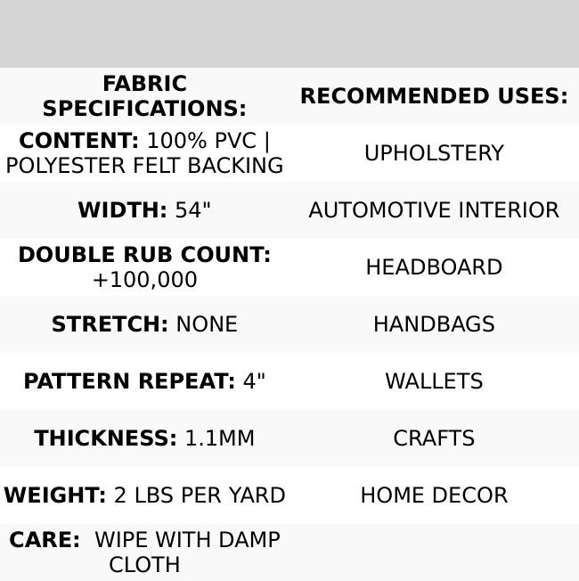 Caicos Snake Skin Faux Leather Vinyl Fabric