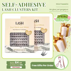 Lashterally Best Value Bundle 10-14mm Self-adhesive Glue-free Easy Removal No Dry Time Office Lady Ultra Thin Lightweight Comfortable False Lashes D Curl Tweezer-free Kit Makeup Eyelashes Flawless Application 24-Hour Secure Hold Cosmetic
