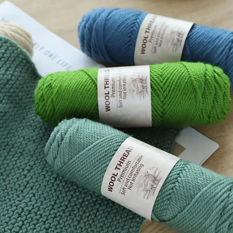 Wool Yarn, Hand Knitting Yarn, DIY Crochet Yarn for Sweater, Scarf, Hat, Gloves, Knitting Supplies for Home, for Handicraft, Beginner Friendly Knitting, Crocheting Supplies