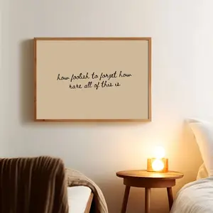1pc Frameless Poster, No Frame Needed, Minimalist Inspirational Quote Motivational Phrases Artistic Wall Art, Horizontal Design, Modern Living Room Decoration
