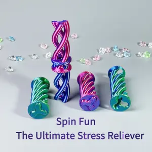 3D-Printed Stress-Relief Toy: The "Push & Spin" Gadget - A Spiral 3D Puzzle and Ultimate Finger Decompression Tool