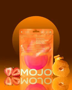 MOJO Brain Boost Energy & Focus Gummies - Strawberry Tangerine (Vegan) - Energy & Focus Supplement for Healthcare, Fitness, and Wellness - Dietary Support Candy