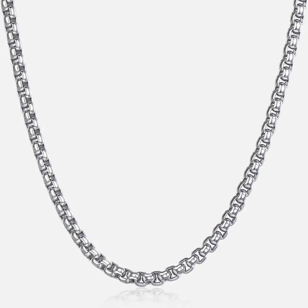 2mm Rolo Box Chain Necklaces For Women Men Anti Allergy Stainless Steel Necklaces Fashion Jewelry