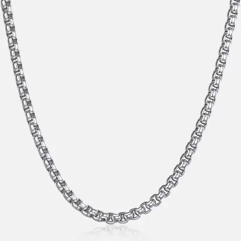 2mm Rolo Box Chain Necklaces For Women Men Anti Allergy Stainless Steel Necklaces Fashion Jewelry