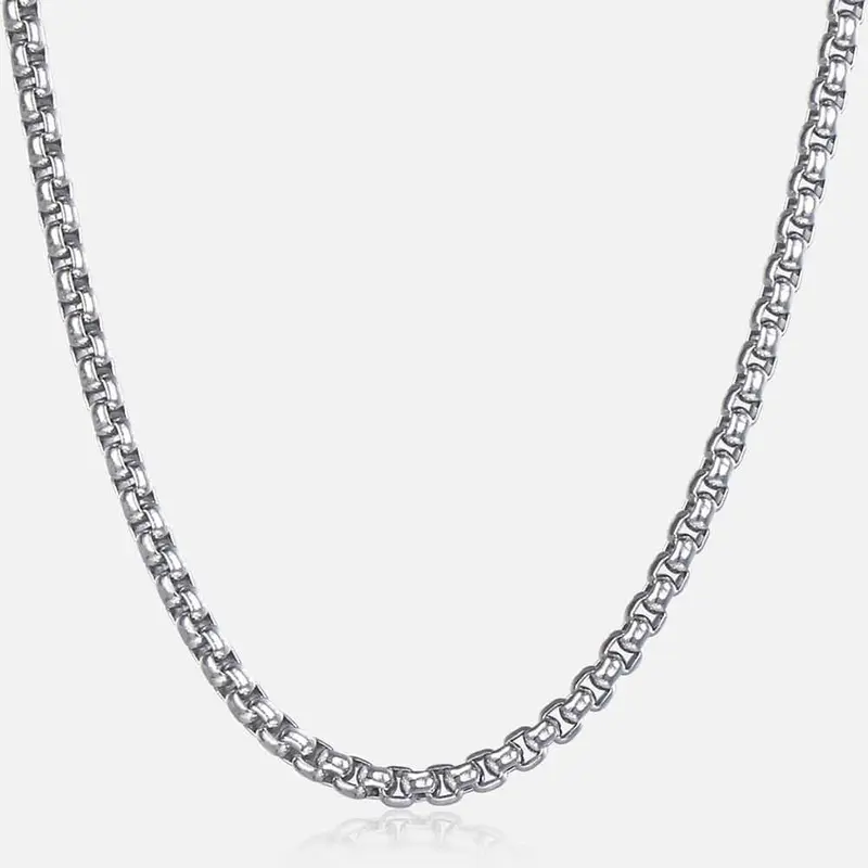 2mm Rolo Box Chain Necklaces For Women Men Anti Allergy Stainless Steel Necklaces Fashion Jewelry