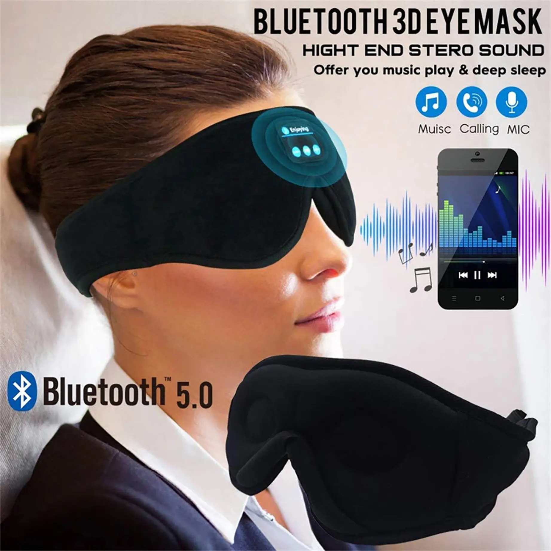 The Blackout Sleep Mask That Lets You Sleep to Your Favorite Sounds
