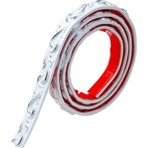 Molding Trim Wall Trim, 16.4  Self-Adhesive Flexible DIY Peel and Stick Crown Molding Ceiling Molding Suitable for Mirror Edge, TV Background Wall, Home Wall Decor (White and )