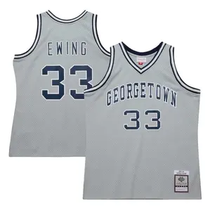 #33 EWING GRAY GEORGETOWN HOYAS 1983/84 SWINGMAN PLAYER JERSEY, BASKETBALL JERSEY, CLASSIC DESIGN FOR TEAM SPORTS, GIFT FOR FANS