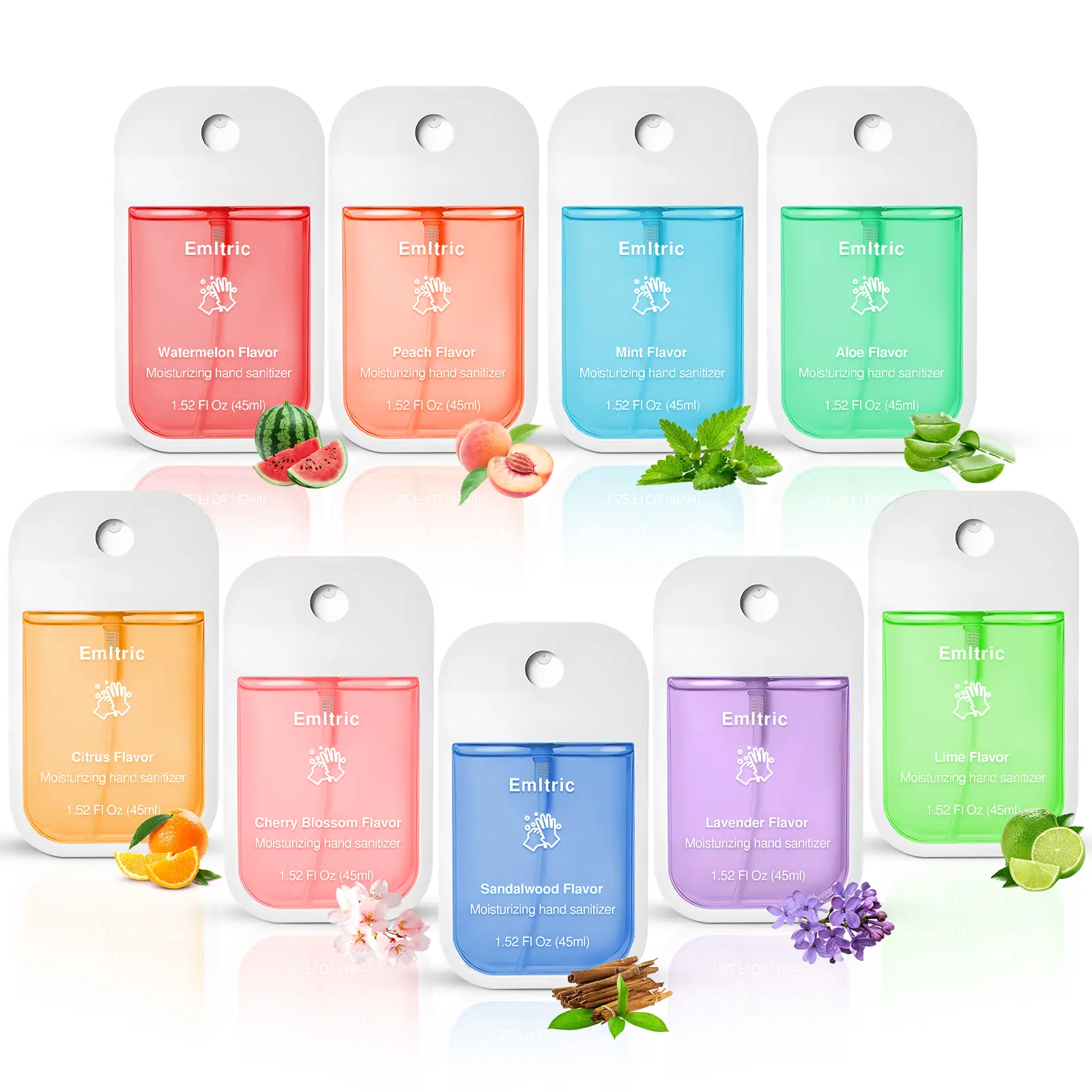 Hand Sanitizer Spray 45ml - Hydrating Mist Spray Hand Sanitizer - Moisturizing Fruit Plant Scented Hand Sanitizer for Travel,Birthday Gifts for Family