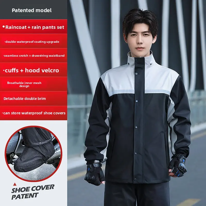 Black and gray - with shoe covers