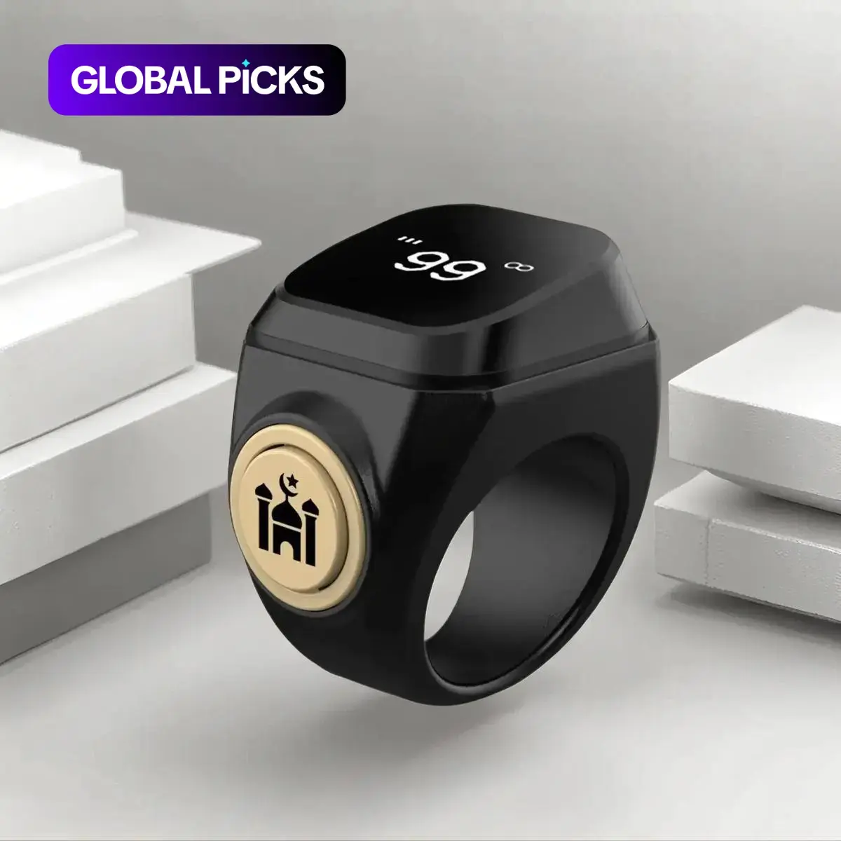 Smart Modern Prayer Beads Ring with Timer, App-Connected Waterproof Electronic Tasbih Counter, Tasbeeh Counter, Ideal for Muslim Prayers and Daily Worship #GLOBAL PICKS