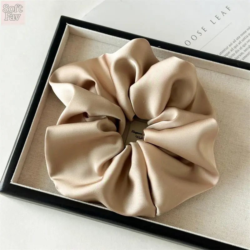 Khaki [Large Satin Hair Tie]