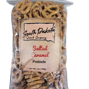 SD Snack Company Salted Caramel Pretzels 7oz Bag - Small Batch, Crunchy and Delicious Snack - Crispy