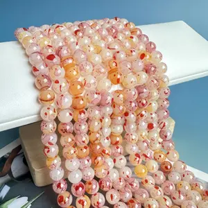 Halo Dyed Ink Glass Beads for DIY Jewelry Making, 100/200pcs DIY Jewelry Accessories for Bracelet, Necklace, Earrings, Jewelry Making Supplies